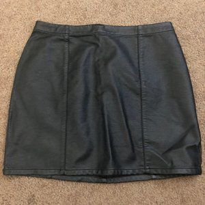 Faux leather skirt